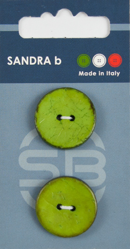 Фото пуговицы sandra 2 шт на блистере зеленый card076 на сайте ArtPins.ru