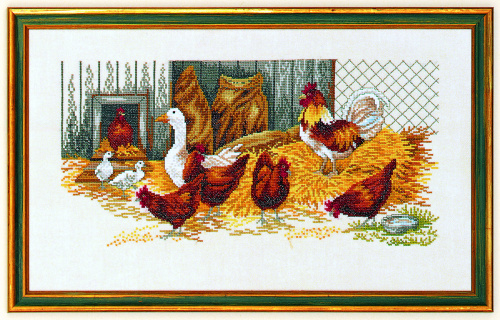 Набор для вышивания Курицы и гусь 14-108 Eva Rosenstand смотреть фото