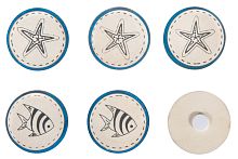 Набор декоративных самоклеющихся дисков  Рыбка  морская звезда.  46192000