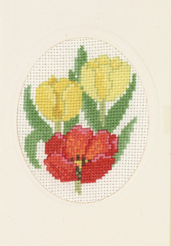 Набор для вышивания открытки Тюльпаны смотреть фото