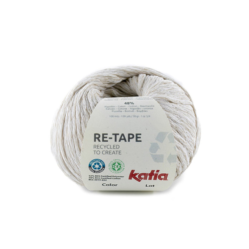 Пряжа Katia Re-Tape 52% полиэстер 48% хлопок 50 г 100 м 1182.201 фото