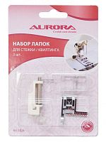 Набор лапок для швейных машин для стежки квилтинга 3 шт Aurora AU-1024
