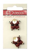 Декоративный элемент 3D Decos Christmas Santa Star Blumenthal Lansing 5759