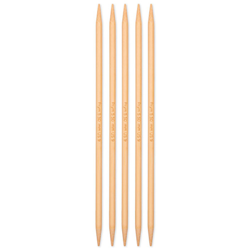 Серия Prym 1530 - Спицы чулочные 5.5 мм 20 см бамбук натуральный 5 шт в упаковке Prym 222230 фото 2