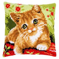 Набор для вышивания подушки Сладкий котенок  VERVACO PN-0195926