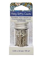 Булавки портновские со стеклянными головками 95 шт Hobby Gift Create Hemline HGC679.01
