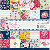 Набор бумаги для скрапбукинга Simply Floral Docrafts PMA160183