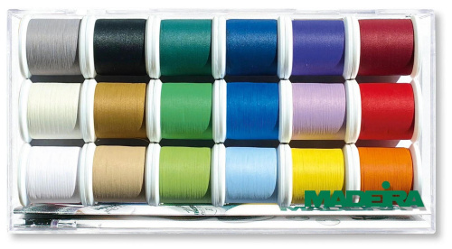 Фото набор экстра матовых вышивальных ниток frosted matt №40 18*200m madeira 8089 на сайте ArtPins.ru