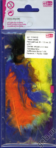 Перья марабу разноцветные 80 - 100 мм 2 г Efco 1004300 фото
