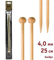 Спицы прямые бамбук №4 25 см