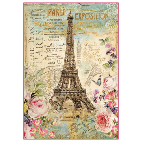 Бумага рисовая Париж Эйфелева башня STAMPERIA DFS370 фото