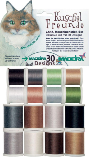 Фото набор толстых шерстяных нитей для вышивки lana 16*200 м madeira 8200 на сайте ArtPins.ru