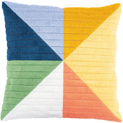 Набор для вышивания подушки Цветный треугольники  VERVACO PN-0194825 смотреть фото