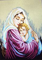 Канва жесткая с рисунком Мать и дитя - 14.823