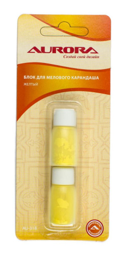 Фото блок запасной для мелового карандаша желтый aurora au-318 на сайте ArtPins.ru