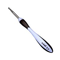 Крючок вязальный с эргономичной пластиковой ручкой addiSwing Maxi №5 17 см ADDI 141-7/5-17