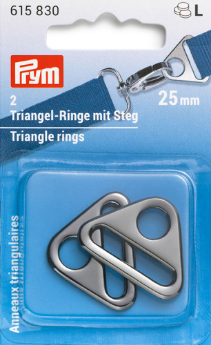 Треугольные кольца 25 мм сплав цинка оружейного металла 2 шт в упаковке Prym 615830