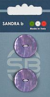 Пуговицы Sandra 2 шт на блистере лиловый CARD067