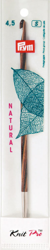 Крючок для вязания тунисский съемный NATURAL 4.5 мм 15 см Prym 223703