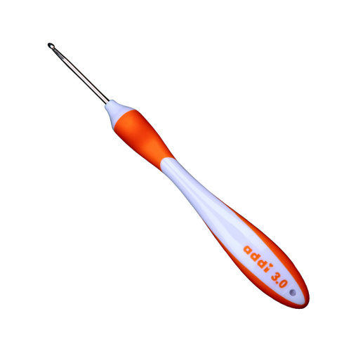 Фото крючок вязальный с эргономичной пластиковой ручкой addiswing maxi № 3 17 см дешево