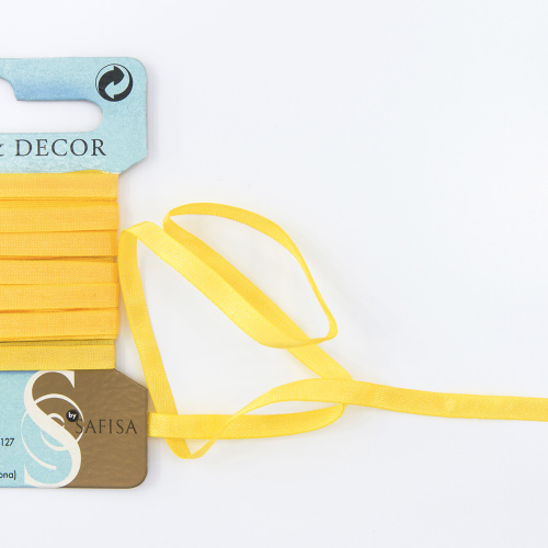 Фото лента для вышивания 4 мм 5 м цвет 22 желтый safisa p111-4мм-22 на сайте ArtPins.ru