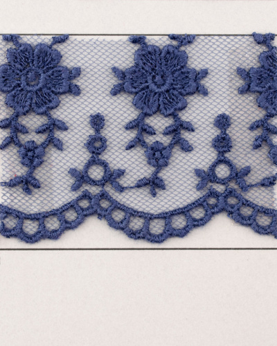 Фото вышивка на тюле  110 мм  цвет темно-синий iemesa i613/10 на сайте ArtPins.ru