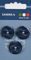 Пуговицы Sandra 3 шт на блистере темно-синий CARD109