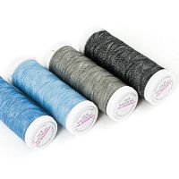 Нитки швейные двухцветные для джинсы Nokton № 80C Aurora 4199
