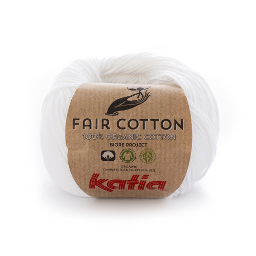Пряжа Fair Cotton 100% хлопок 50 г 155 м KATIA 1018.1 фото