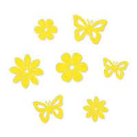 Набор декоративных элементов Бабочки и цветы  14 шт - 3447108