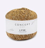 Пряжа Lyse 45% хлопок 28% лен 20% полиамид 7%  металлик 50 г 130 м KATIA 1363.55