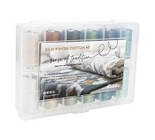 Набор с нитками Silk-Finish Cotton Чувство традиции в подарочной упаковке 12 катушек Amann Group SFC40TRAD-KIT смотреть фото в магазине ArtPins.ru