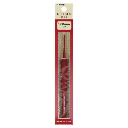 Крючок для вязания с ручкой ETIMO Red 1.8 мм алюминий пластик красный Tulip TED-010e