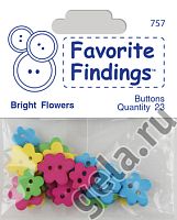 Пуговицы Favorite Findings Матовые светлые цветочки Blumenthal Lansing 550000757