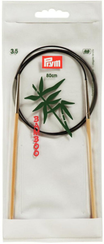 Спицы круговые Bamboo с гибкой фиолетовой леской 3.5 мм 80 см Prym 221505