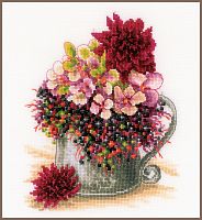 Набор для вышивания Pink blush bouquet LANARTE PN-0185110