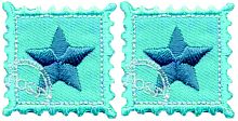 Термоаппликации HKM Briefmarke Stern hellblau