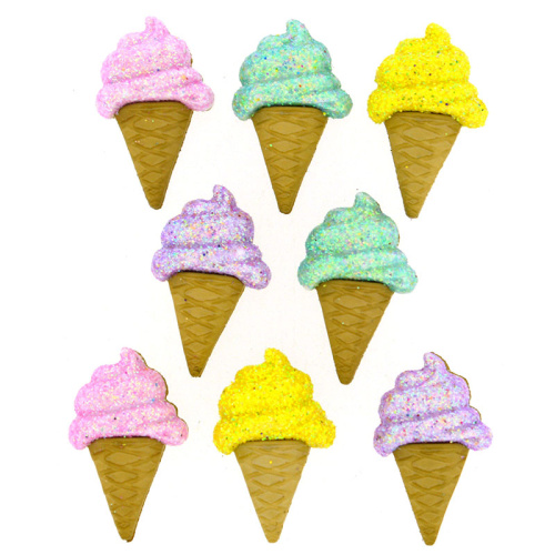 Фото пуговицы декоративные glitter ice cream cones  jesse james 4816 на сайте ArtPins.ru