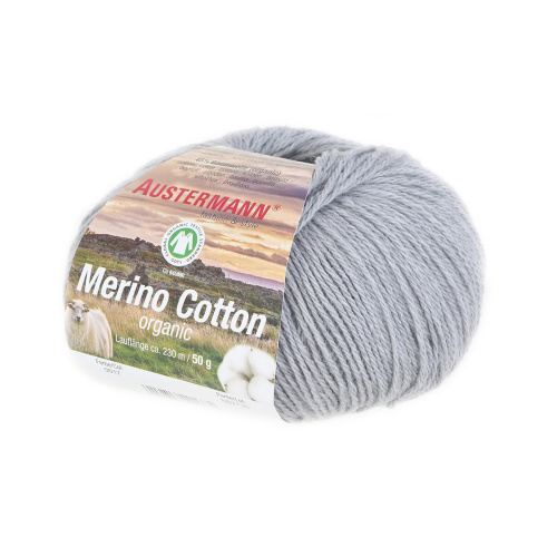 Пряжа Merino Cotton organic 55% шерсть 45% хлопок 50 г 230 м Austermann 98311-0017 фото