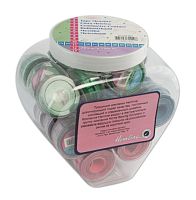 Сантиметр в пластиковом контейнере набор, 28 шт в пластиковом круглом боксе