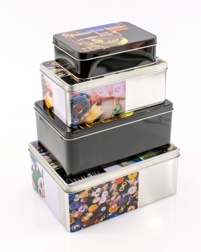 Фото набор жестяных коробок для мелкой фурнитуры  4 шт на сайте ArtPins.ru