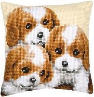 Набор для вышивания подушки Три щенка VERVACO PN-0008507