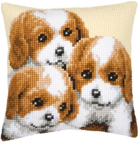 Набор для вышивания подушки Три щенка VERVACO PN-0008507 смотреть фото