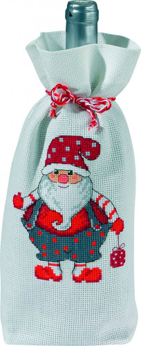 Набор для вышивания мешочка для бутылки Санта смотреть фото