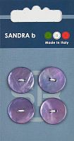 Пуговицы Sandra 4 шт на блистере лиловый CARD066