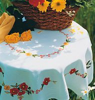 Набор для вышивания Anchor: скатерть Poppies Tablecloth  80*80 см MEZ Венгрия ETW11