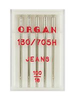 Иглы джинс №100 5 шт. Organ 130/705.100.5.H-J