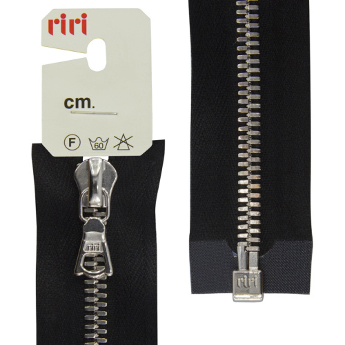 Купить Молния металл Ni слайдер FLASH разъёмная 1 замок 6 мм 70 см цвет 2110 черный фото