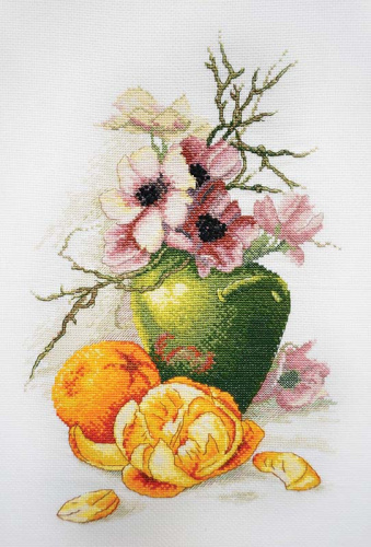 Набор для вышивания Анемоны и апельсины по картине К Кляйн Марья Искусница 06.002.56 смотреть фото