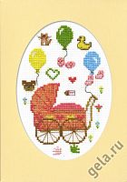 Набор для вышивания  открытка С рождением дочурки